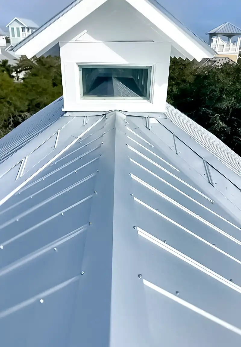 Creative Custom Sheet Metal architectural roof element in Santa Rosa Beach