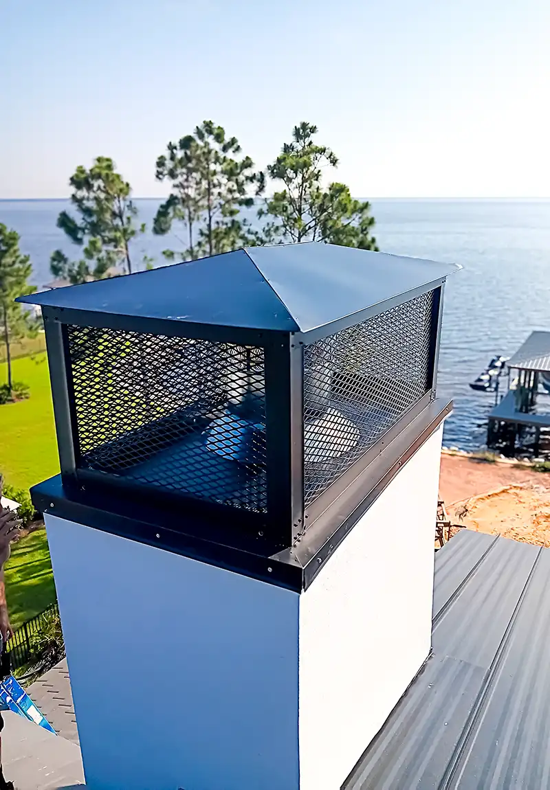 Creative Custom Sheet Metal chimney in Santa Rosa Beach