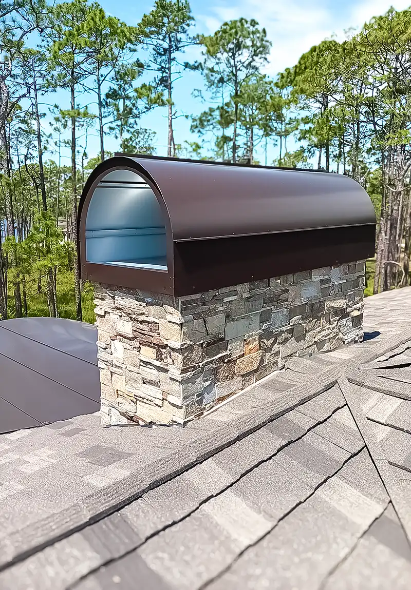 Creative Custom Sheet Metal chimney shroud in Santa Rosa Beach