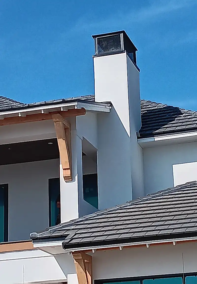 A custom sheet metal chimney top in Santa Rosa Beach, FL